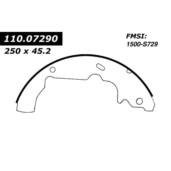 Centric Parts Centric Brake Shoes, 111.07290 111.07290 - main